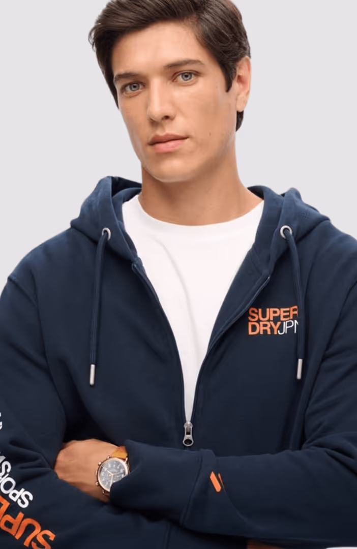 SPORTSWEAR LOGO LOOSE ZIP HOOD