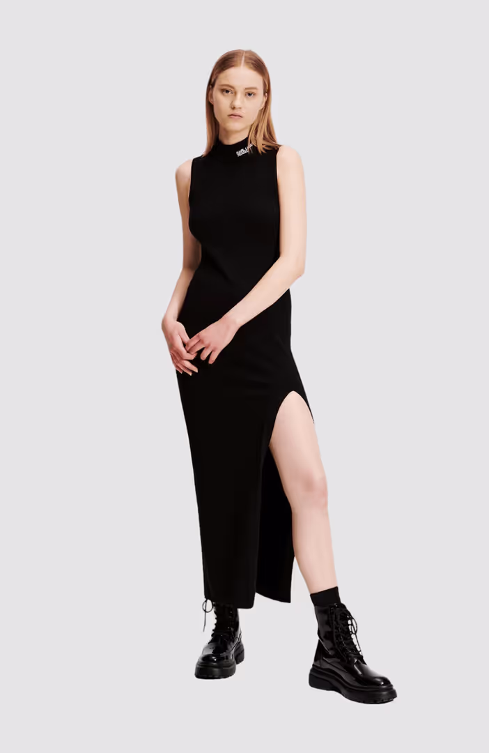KLJ Knitted Long Slvless Dress