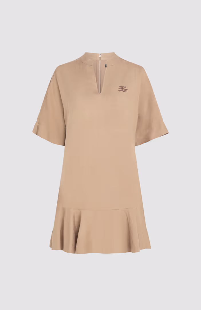 Linen Blend Shift Dress