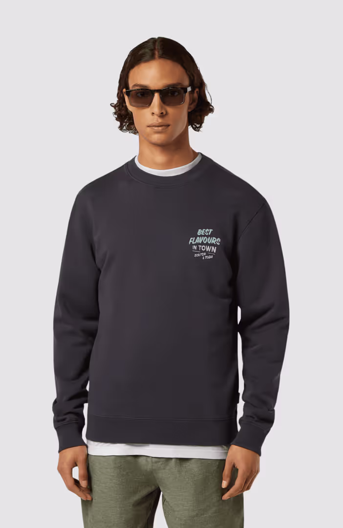 Regular Fit Front And Back Artwork Sweatshirt