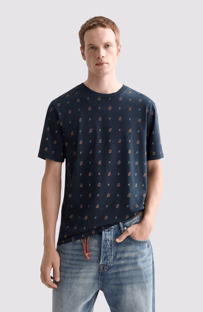 Micro-printed regular-fit T-shirt