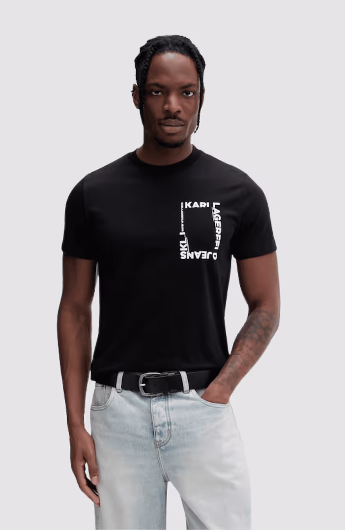 KLJ Slim Ss Frame Logo Tee