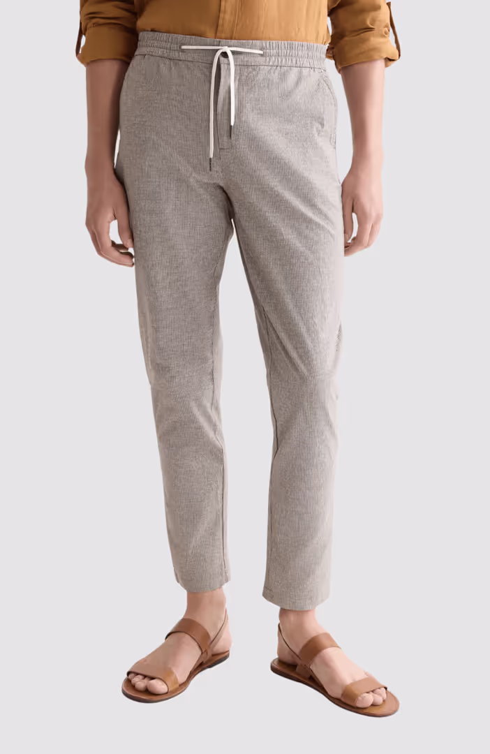 Warren yarndyed cotton/linen regular straightfit jogger