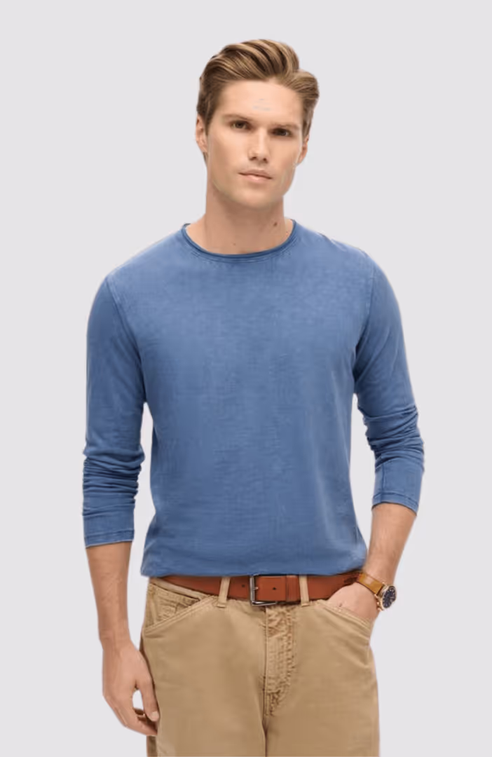 RAW EDGE SLUB LS TOP