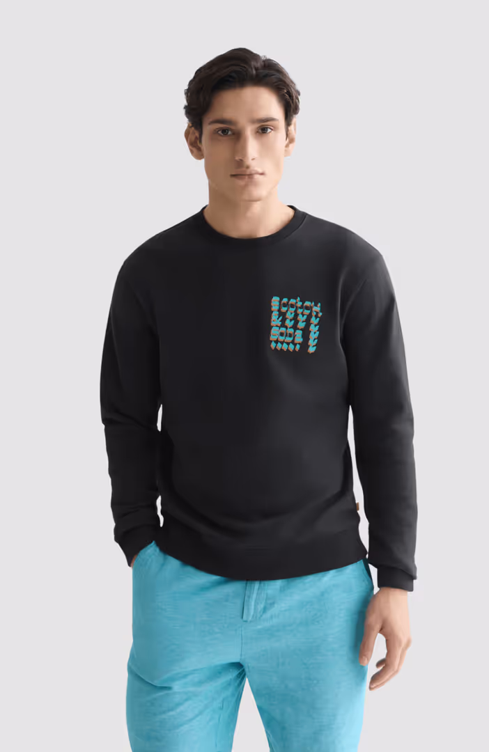 Front and back artwork regularfit sweatshirt
