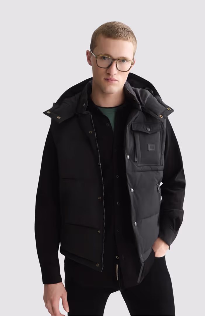 Hooded puffer vest