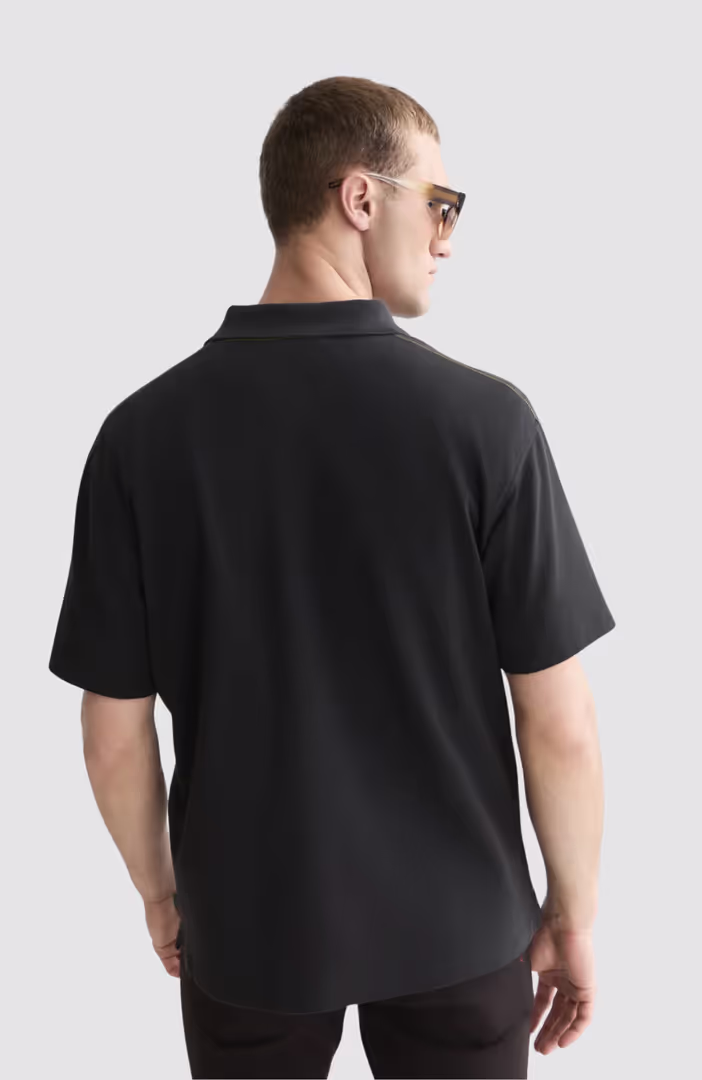 Pique relaxed-fit garment dyed polo
