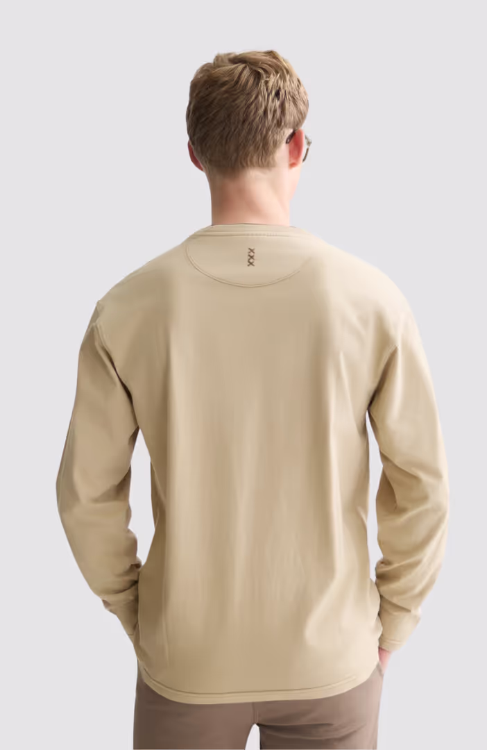 3 Crosses relaxed-fit garment-dyed long sleeved T-shirt