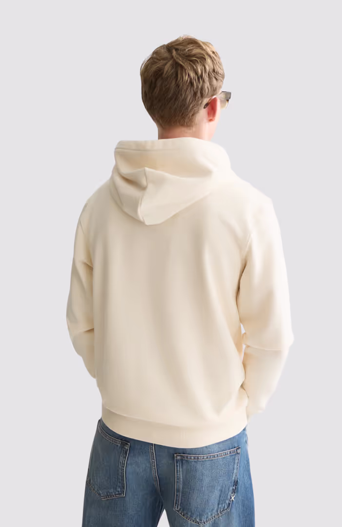 Logo badge regular-fit hoodie