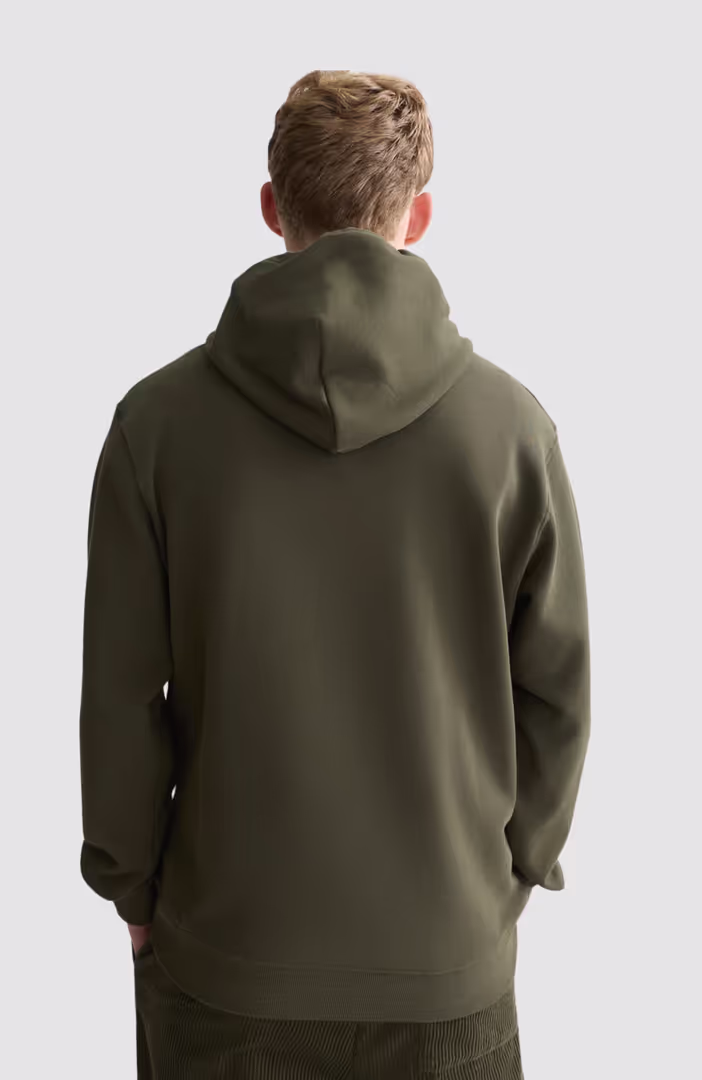 Logo badge regular-fit hoodie