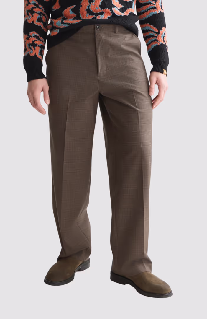 Milo yarn-dyed wool-blend relaxed straight-fit chino