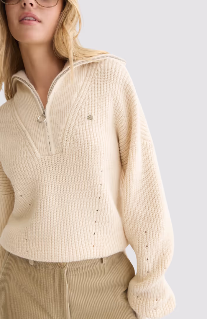 Half-zip relaxed-fit pullover