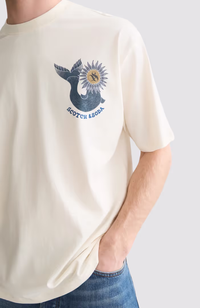 Front and back artwork loose-fit T-shirt