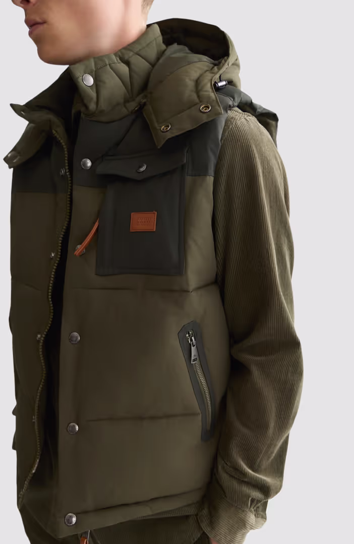 Hooded puffer vest