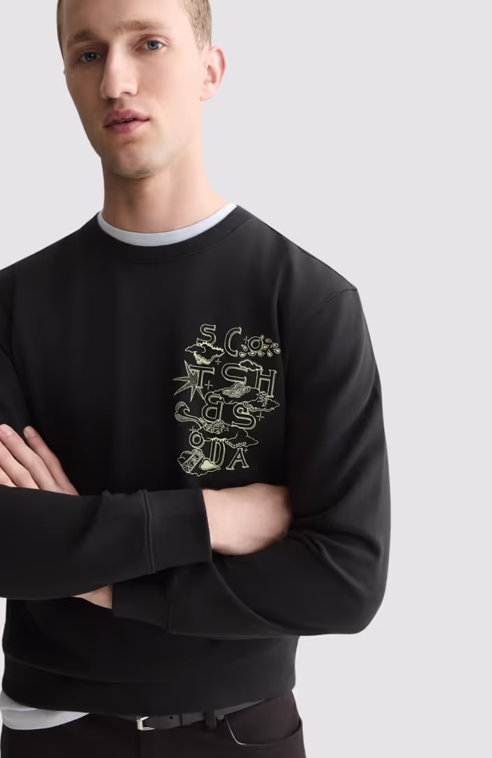 Left chest artwork regular-fit sweatshirt