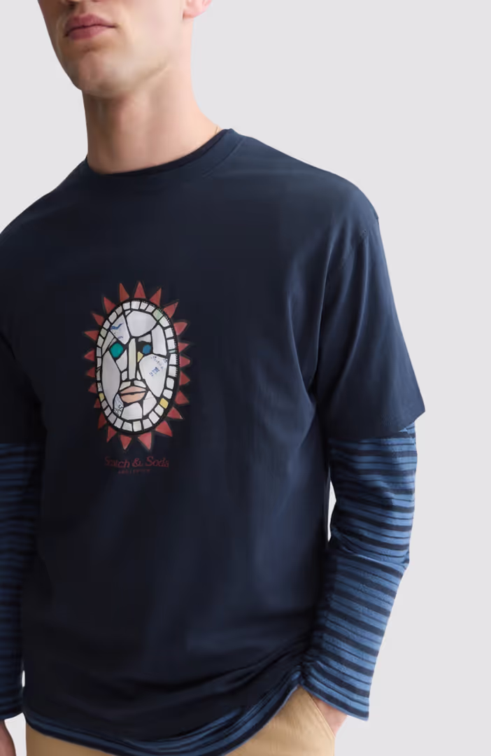 Front artwork relaxed-fit T-shirt