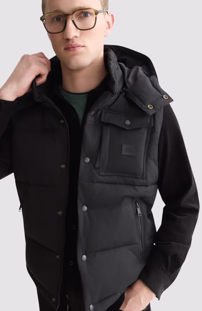 Hooded puffer vest