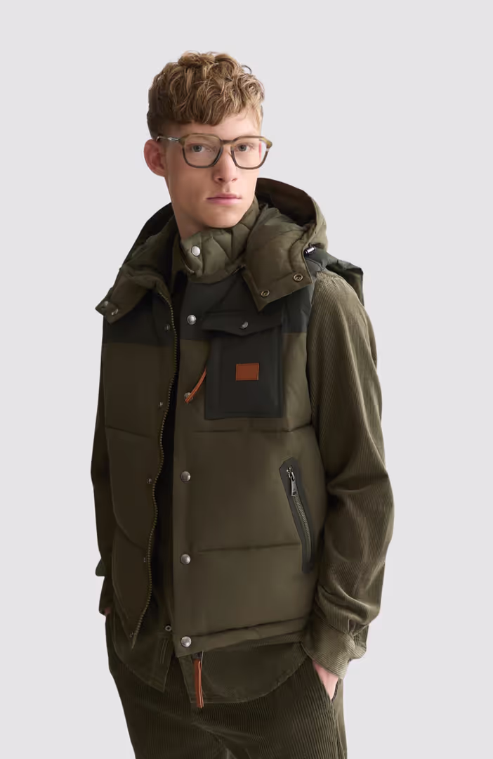 Hooded puffer vest