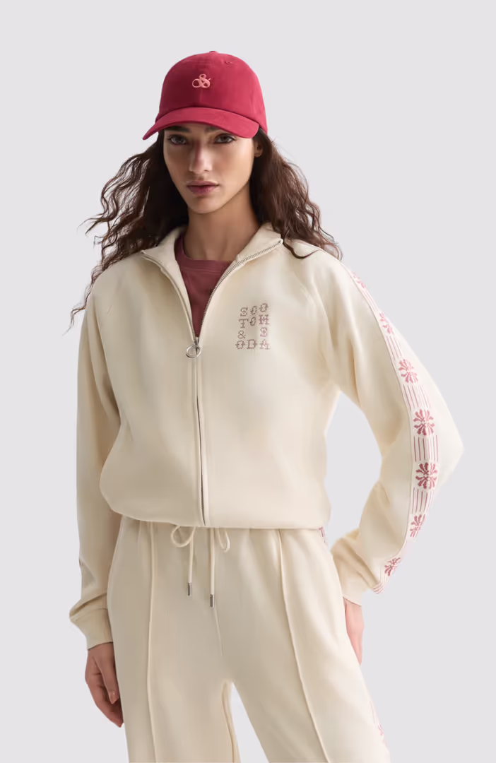 Interlock zipped sweatshirt