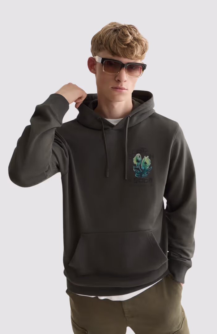 Front and back artwork regularfit hoodie