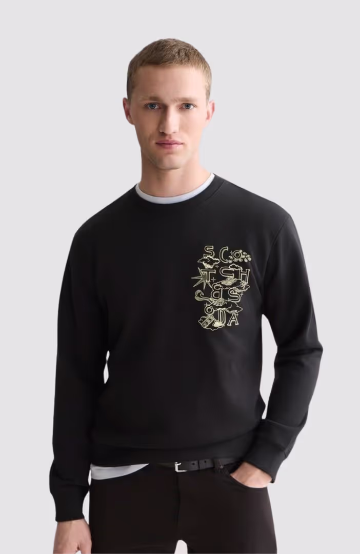 Left chest artwork regular-fit sweatshirt