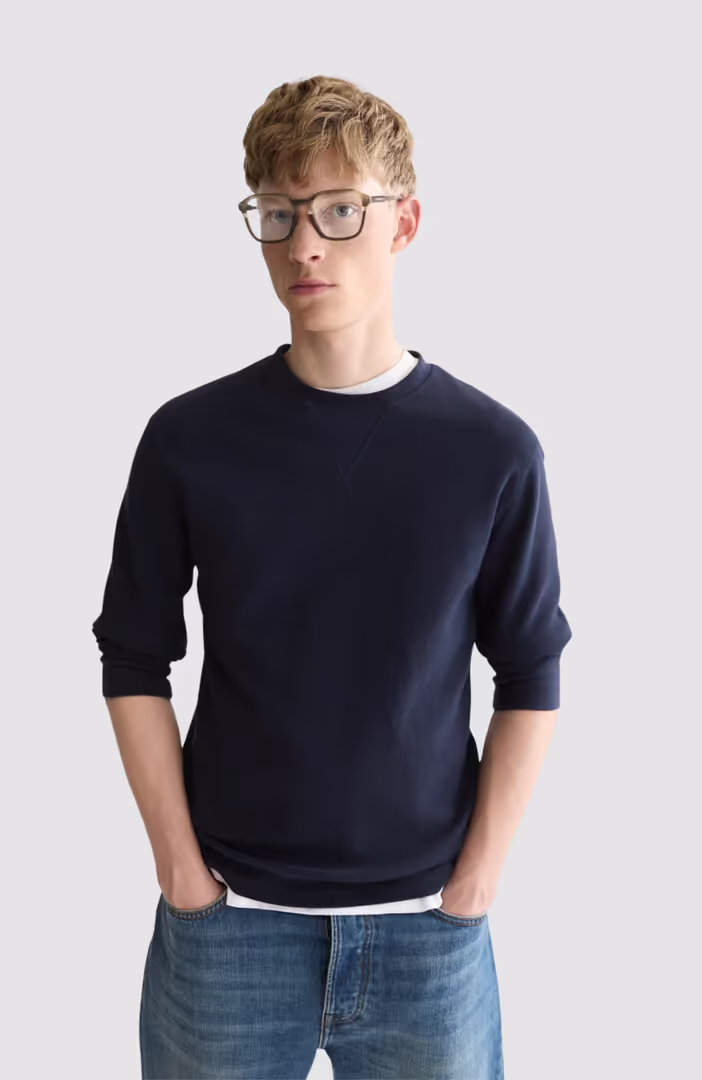 Waffle regular-fit long sleeved T-shirt