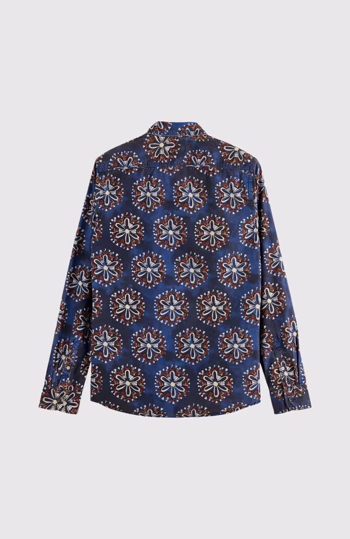 washed AOP poplin shirt