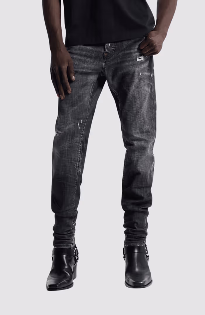 Black Fog Wash Teddy Jeans