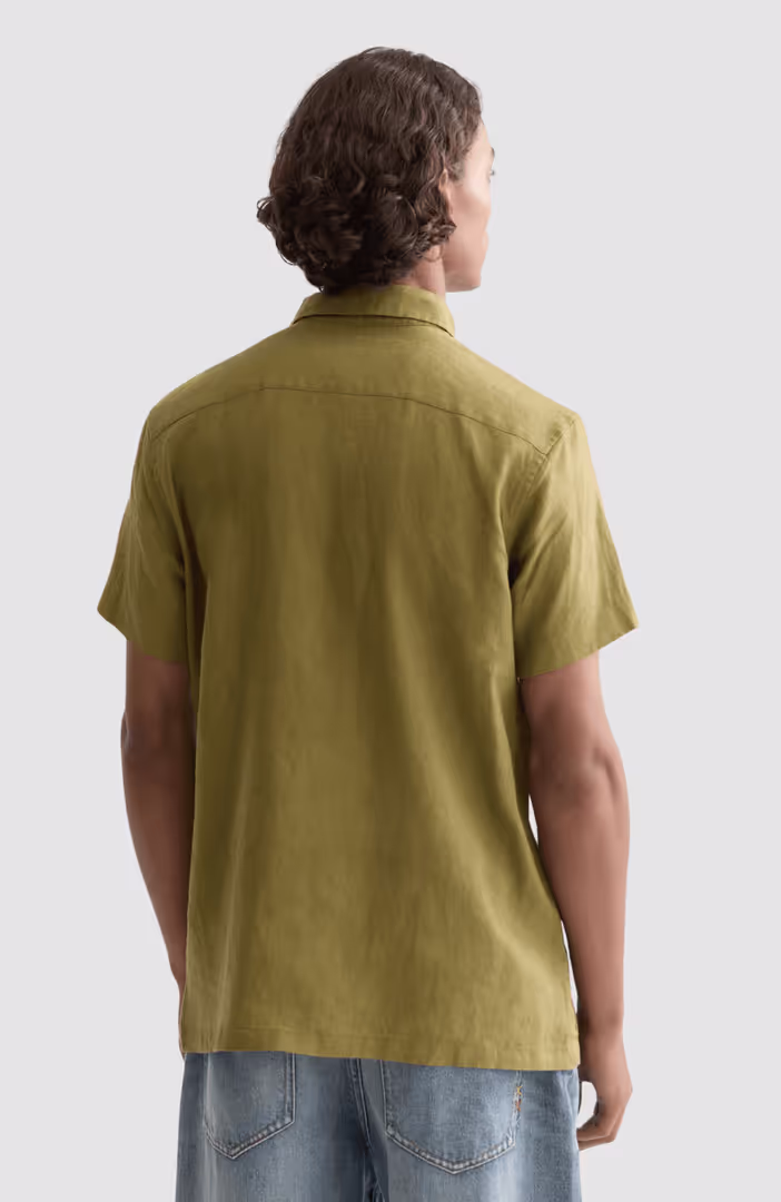 Seasonal core linen regular-fit short sleeve shirt