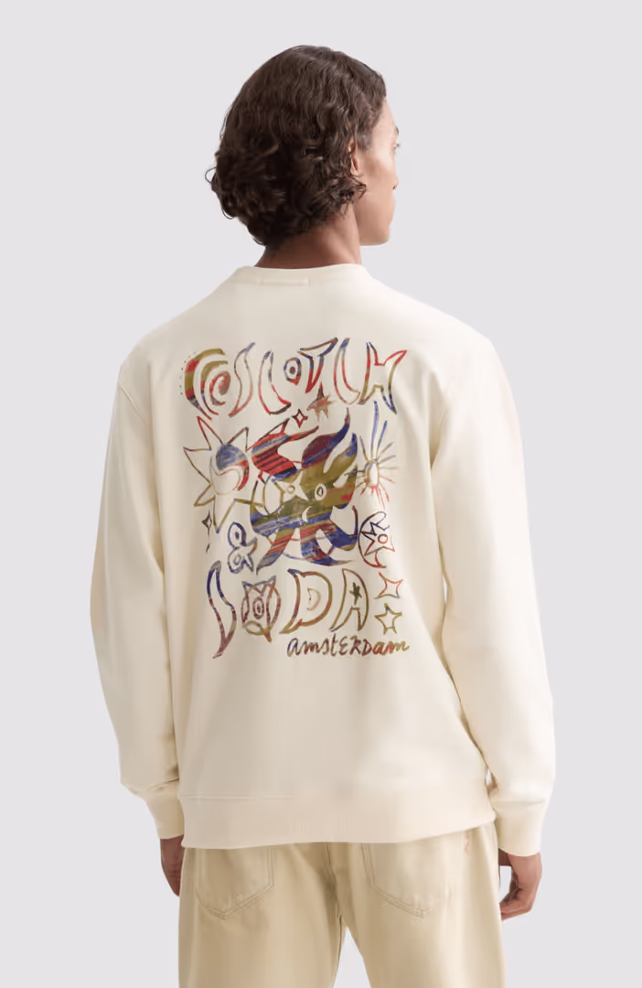 Front and back artwork regular-fit sweatshirt