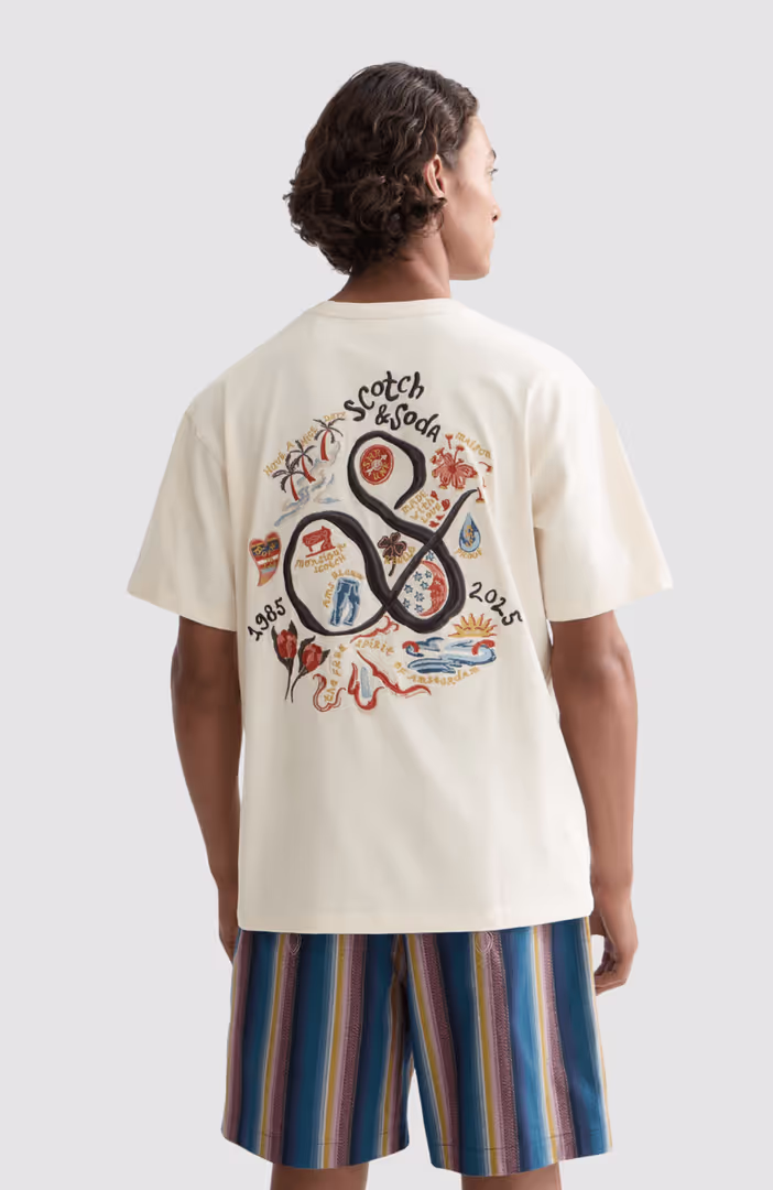 The 40th anniversary relaxed-fit embroidery T-shirt