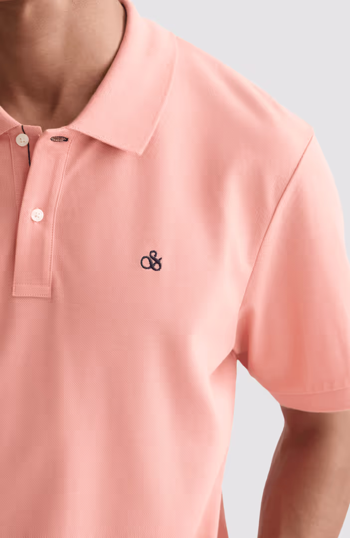 Seasonal core pique chest logo polo