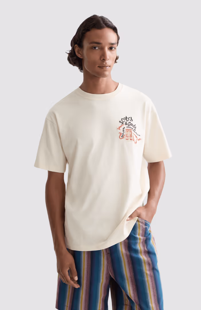 The 40th anniversary relaxed-fit embroidery T-shirt
