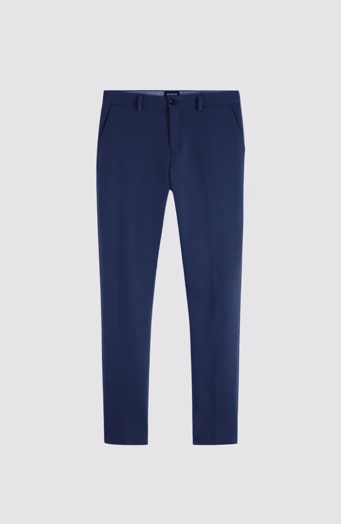 Seasonal core Mott tailored cotton blend jersey chino