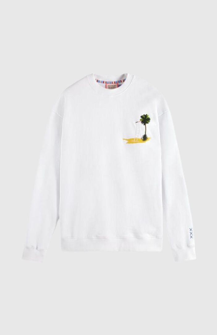 Garment dye artwork sweatshirt