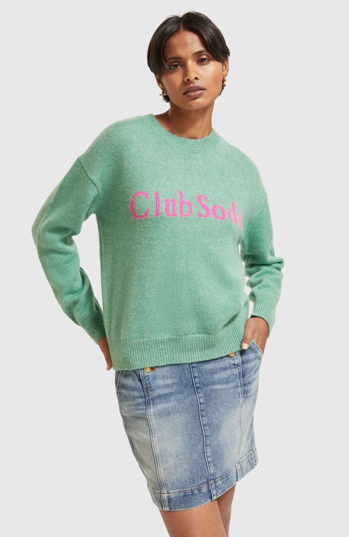 Intarsia Club Soda pullover