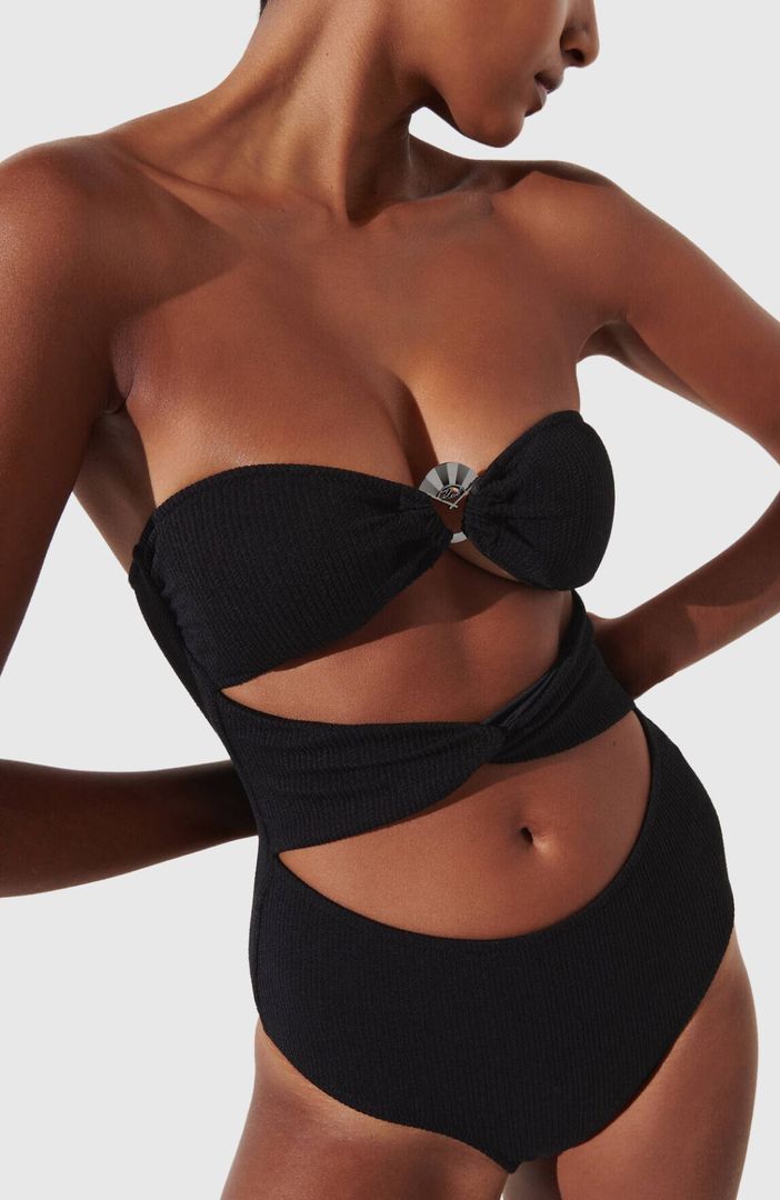 Karl Dna Strapless Swimsuit