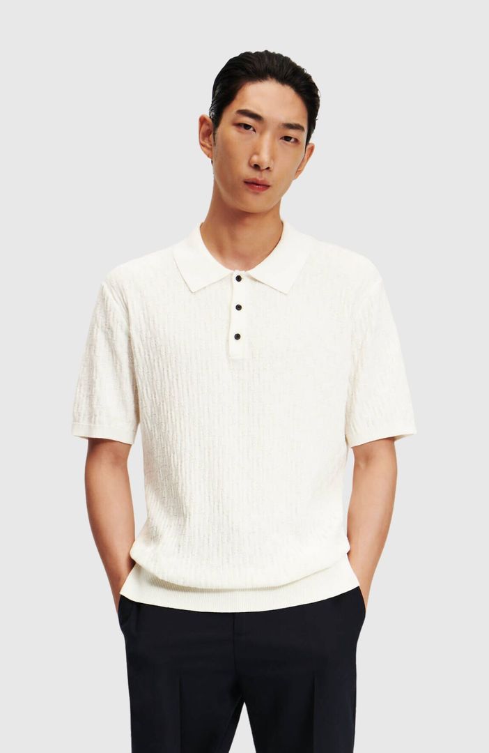 Kl Monogram Knitted Polo