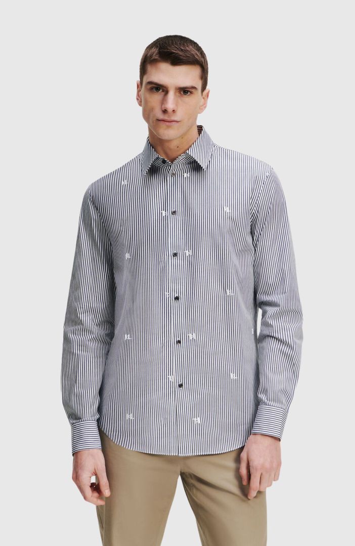 Kl Monogram Stripe Shirt