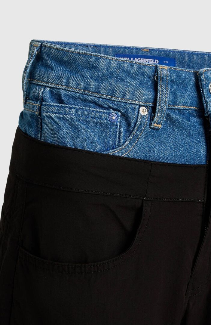 KLJ Blocked Denim Cargo