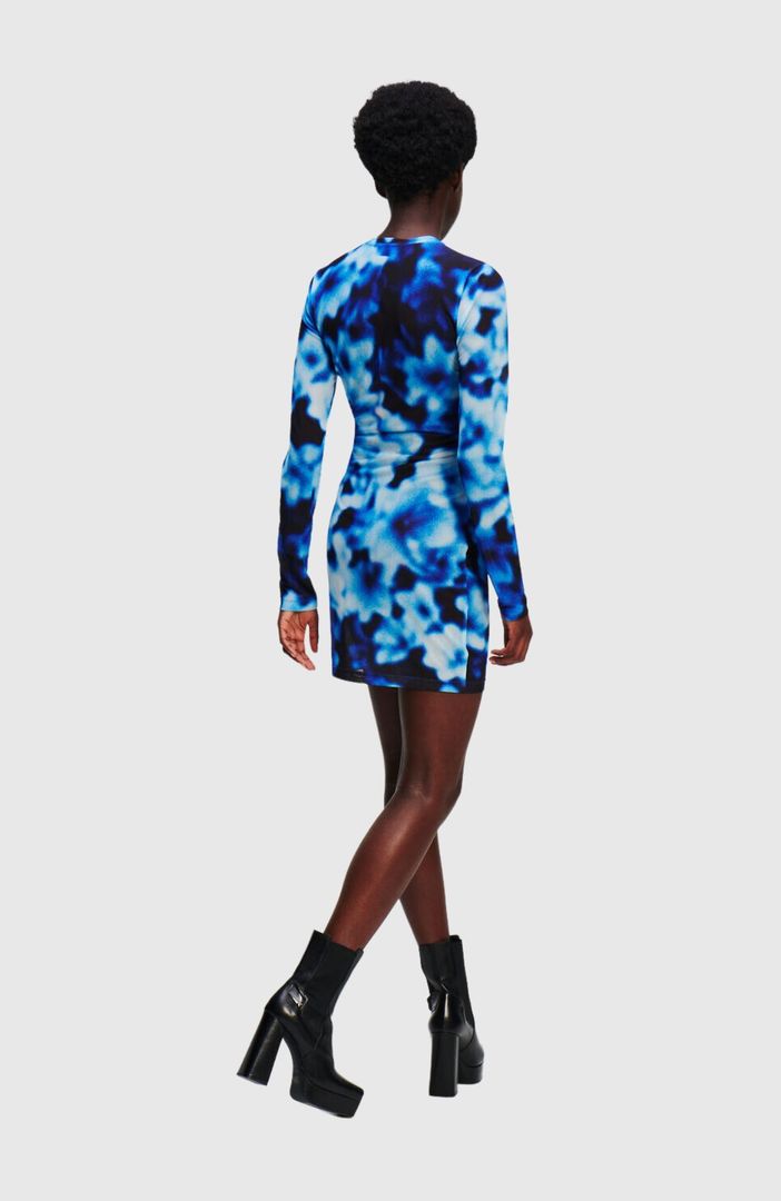 KLJ Blurred Aop Mesh Dress