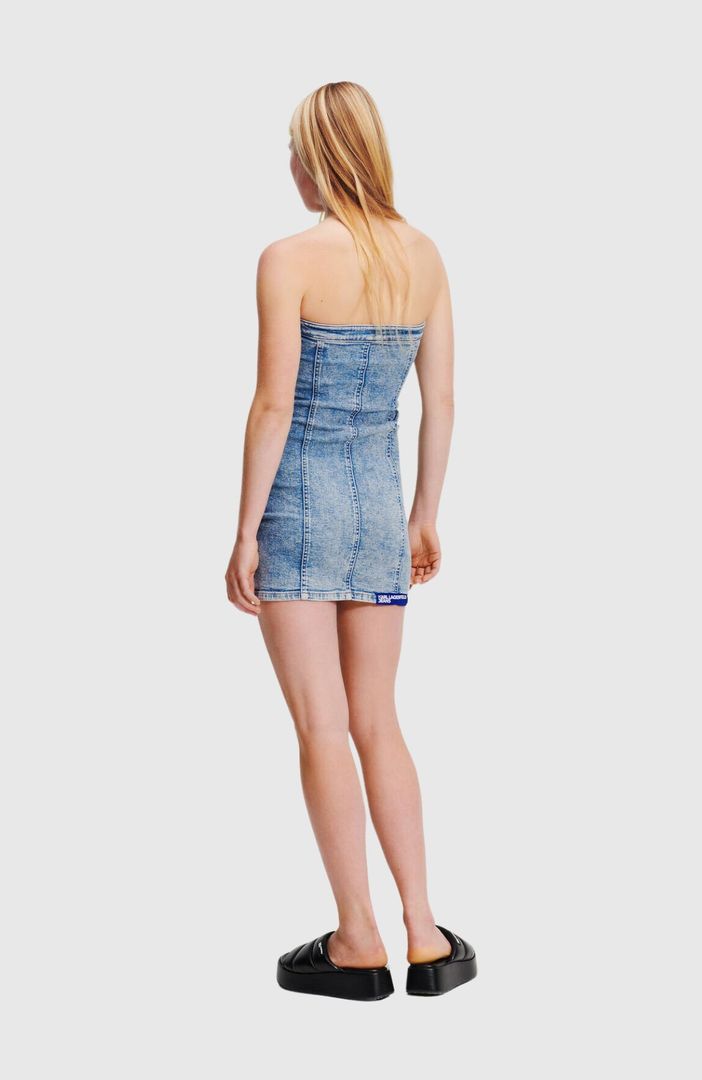 KLJ Bodycon Tied Denim Dress