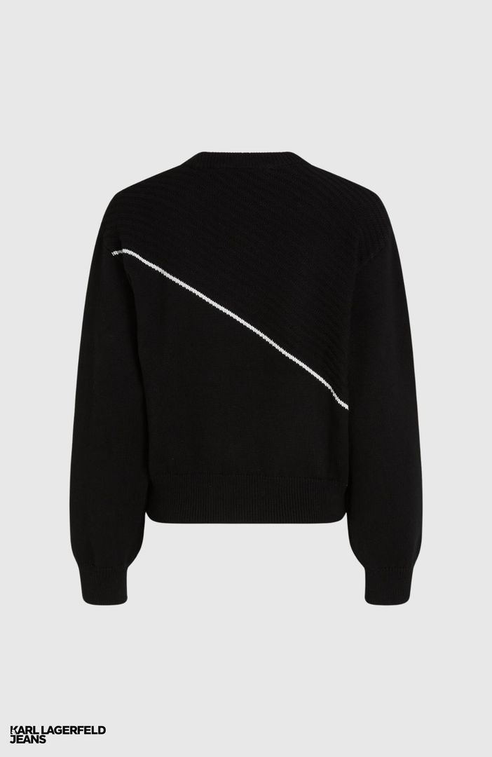 Klj Contrast Ribbed Sweater