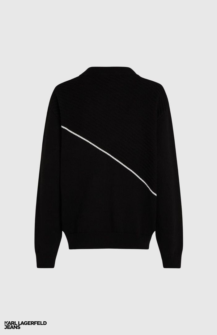 Klj Contrast Ribbed Sweater