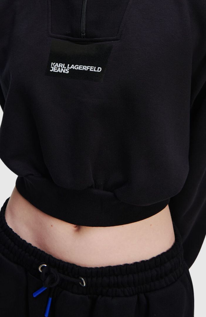 KLJ Cropped Half-Zip Sweat