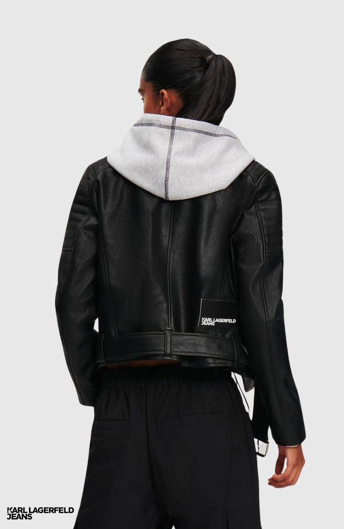 Klj Faux Leather Jacket