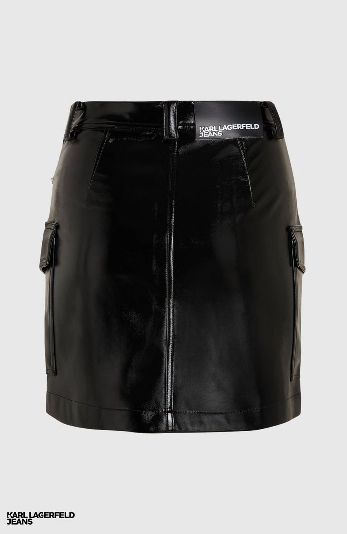 Klj Faux Leather Mini Skirt