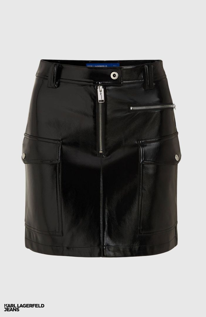 Klj Faux Leather Mini Skirt