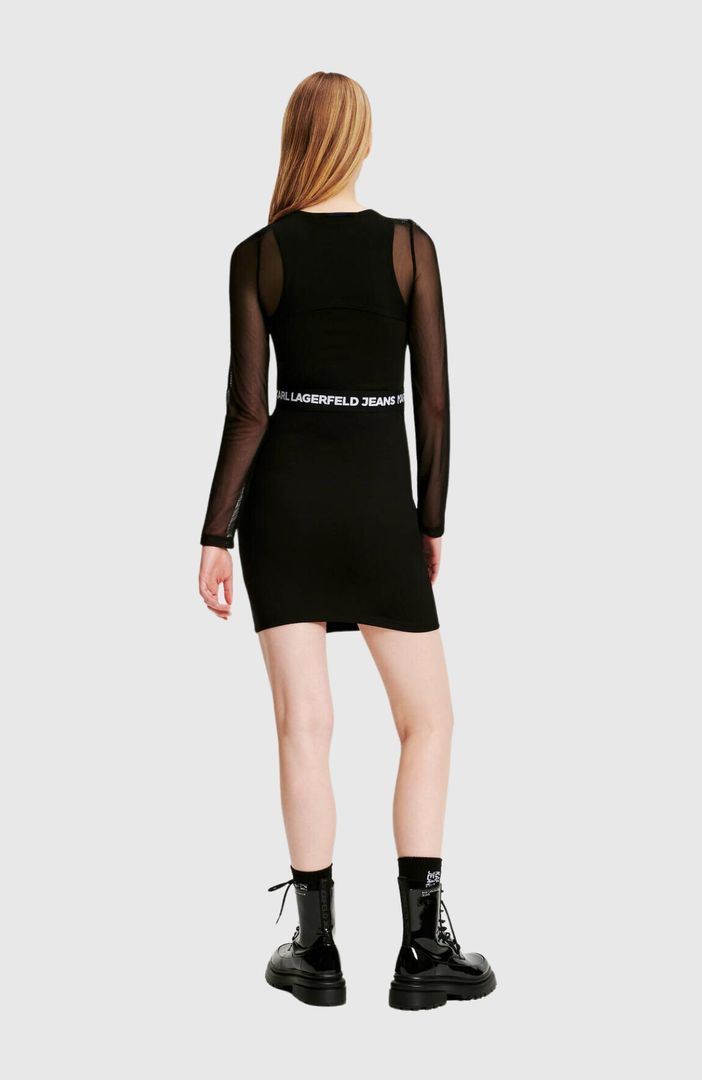 KLJ Fitted Mesh Mini Dress