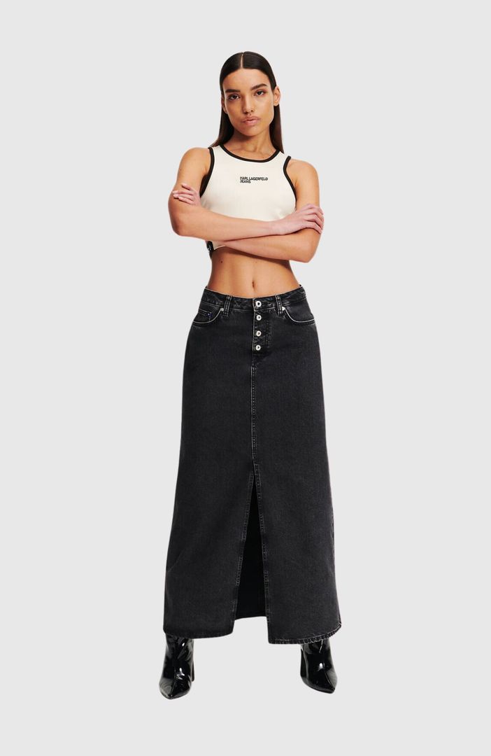 KLJ Hr Shank Denim Maxi Skirt